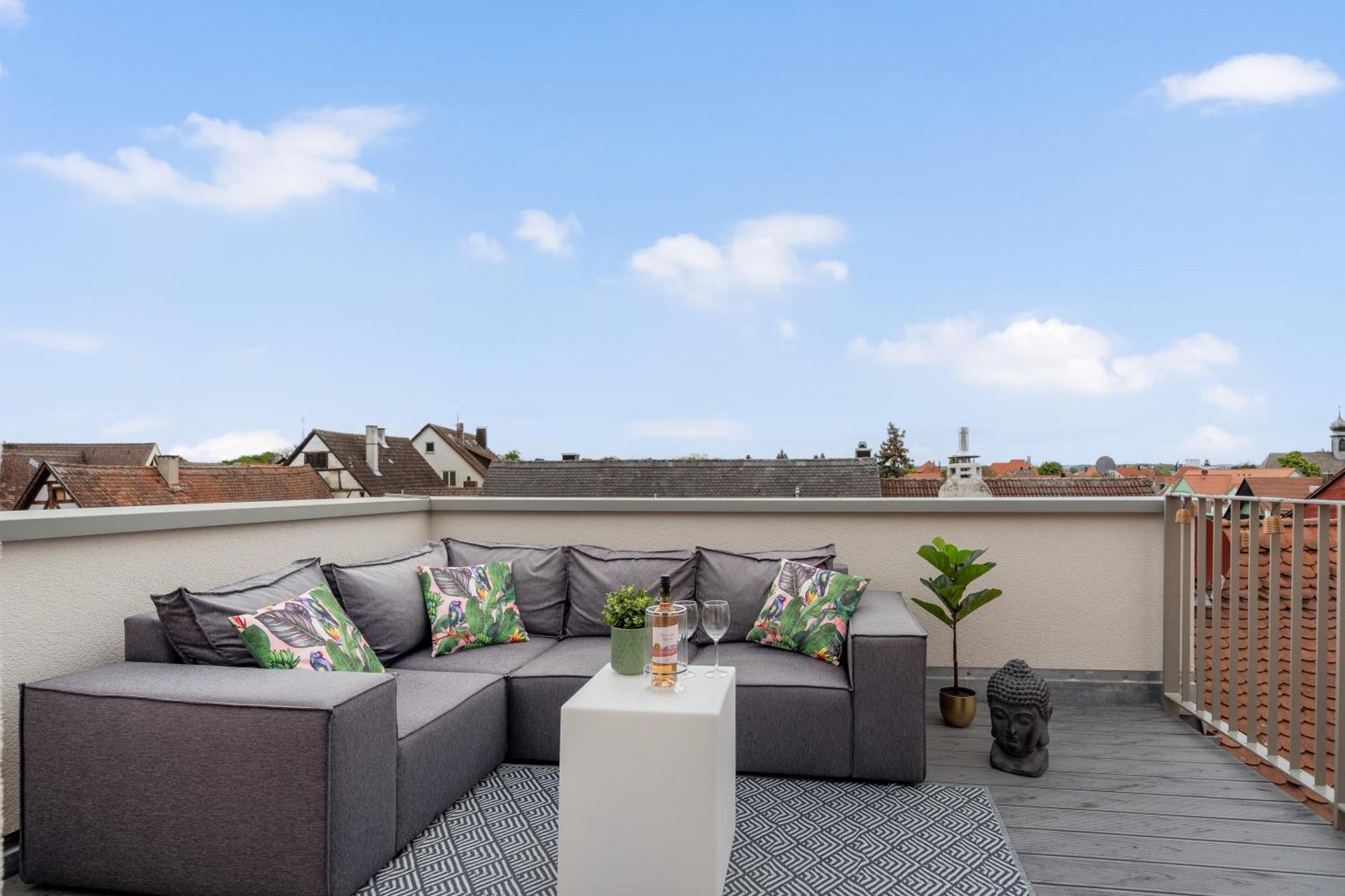 Namaste Homes - Ferienwohnung Mit Dachterrasse バート・ヴィンツハイム エクステリア 写真